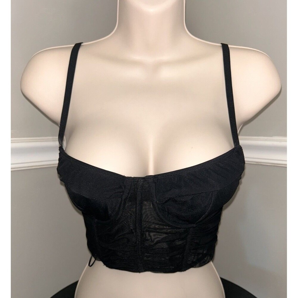 NWT Posh By V Longline Sheer Bra Size Large